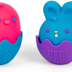 Schylling NeeDoh Bunnies & Chicks - Sensory Toys with a Satisfying Dough Filling - A Mix of Squishable Bunnies and Chicks - Ages 3 and Up - One Random Design