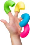 Schylling NeeDoh Mac 'N' Squeeze - Sensory Squeeze Toy - Contains 4 Squishy Noodles - 3 Wide - Color May Vary (Pack of 1)
