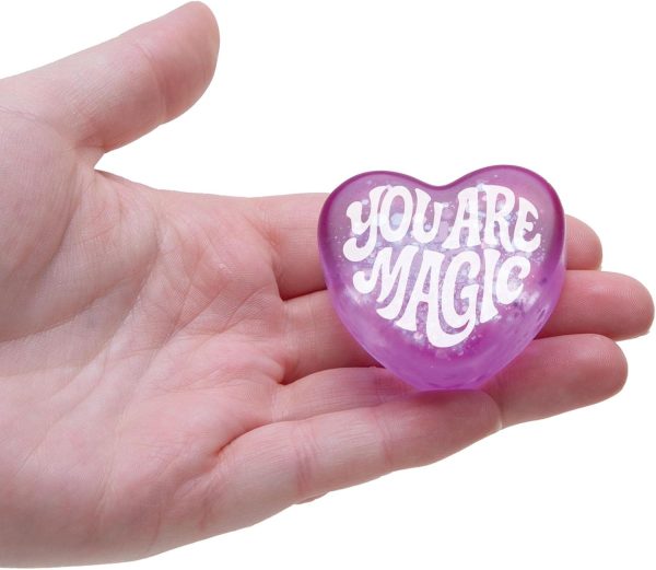 Schylling Needoh Teenie Sparkle Hearts - Sensory Squeeze Toy - Colors May Vary
