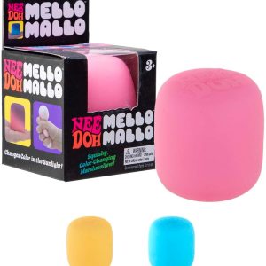 Schylling NeeDoh Mello Mallo - Sensory Toy with a Satisfying Dough Filling - Changes Color in the Sun - Color May Vary (1 Per Pack)