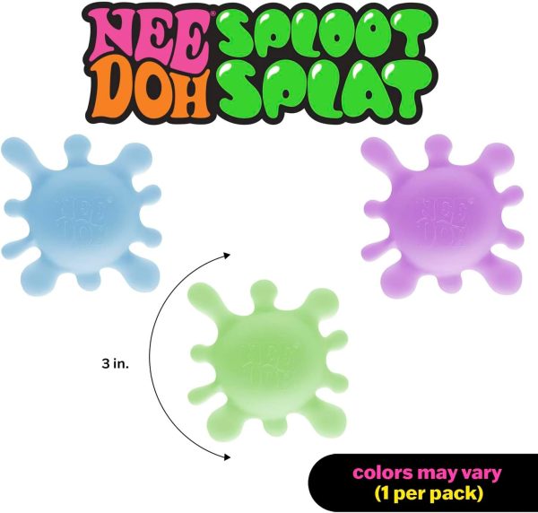 Schylling NeeDoh SplootSplat -The Splat that Sploots - Sensory Toy to Squish. Squeeze. and Pull - Color May Vary (1 Per Pack)
