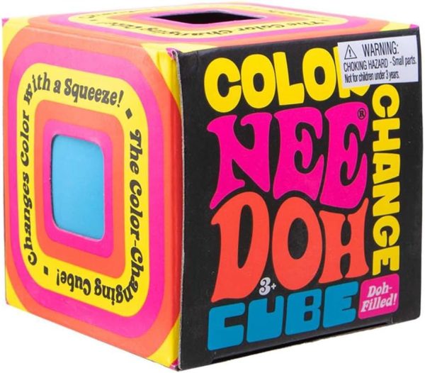 Schylling Needoh Color Change Cube - Sensory Squeeze Toy - Colors May Vary