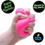 Schylling NeeDoh Nice Cube Glow - Squeeze Toy with a Super Solid Squish - Glows in The Dark - 2.25 Cube - Color May Vary (Pack of 1)