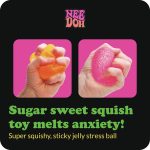 Schylling NeeDoh Gumdrop - Textured Sensory Toy with Super Solid Squish - 2.5 Tall - Colors May Vary (Pack of 1) | Sensory Squish Toy with Super Solid Squish