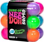 Schylling NeeDoh Teenie Gobs of Globs - Sensory Squeeze Toy - Contains 18 Mini Groovy Globs - 1.25 Wide - Multicolored