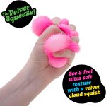 Schylling NeeDoh Fuzz Ball Flower Power - Sensory Toy with a Velvet Texture and Soft Cloud Squish - Pattern You Can See and Feel - Ages 3 and Up - Color May Vary; One Per Pack