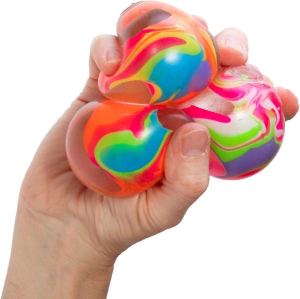Schylling NeeDoh Marbleez - Groovy Glob Toy - Assorted Multi-Color Swirls - Ages 3 to Adult (Pack of 1)
