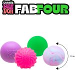 Schylling NeeDoh Teenie Fab Four Needoh 4 Pack - Sensory Squeeze Toy - 1.5 in Diameter - Colors May Vary