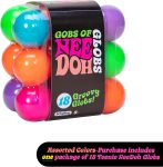 Schylling NeeDoh Teenie Gobs of Globs - Sensory Squeeze Toy - Contains 18 Mini Groovy Globs - 1.25 Wide - Multicolored