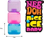 Schylling NeeDoh Nice Ice Baby 4 Pack - Sensory Squeeze Toy - 1.5 Cube - Colors May Vary