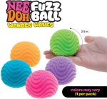 Schylling NeeDoh Fuzz Ball Wonder Waves - Squeeze Toy with a Velvet Texture and Soft Cloud Squish - 2.25 Ball - Color May Vary (Pack of 1)