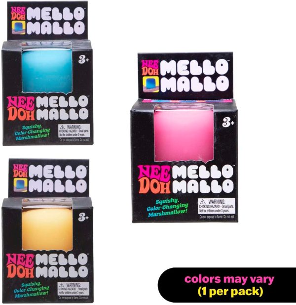 Schylling NeeDoh Mello Mallo - Sensory Toy with a Satisfying Dough Filling - Changes Color in the Sun - Color May Vary (1 Per Pack)