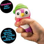 Schylling NeeDoh Polar Glow Penguin - Sensory Squeeze Toy - Assorted Colors Glow in The Dark - Ages 3+ (Pack of 1)