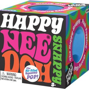 Schylling NeeDoh Happy Snappy Ball - Sensory Squeeze Toy - Air Filled Perfect Pop - 2.5 Wide - Color May Vary (Pack of 1)