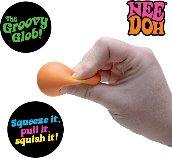 Schylling NeeDoh Teenie Quad Squad Needoh 4 Pack - Sensory Squeeze Toy - 1.5 in Diameter - Colors May Vary