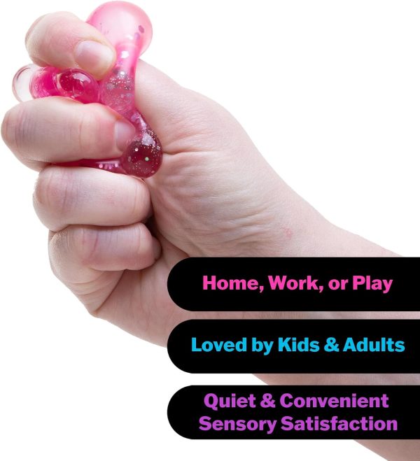 Schylling Needoh Teenie Sparkle Hearts - Sensory Squeeze Toy - Colors May Vary