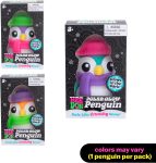 Schylling NeeDoh Polar Glow Penguin - Sensory Squeeze Toy - Assorted Colors Glow in The Dark - Ages 3+ (Pack of 1)