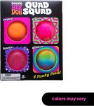 Schylling NeeDoh Teenie Quad Squad Needoh 4 Pack - Sensory Squeeze Toy - 1.5 in Diameter - Colors May Vary
