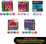 Schylling NeeDoh Teenie 10-Pack - Variety of Mini Squish Toys | Includes Original. Swirl. Ripples. Glow. Nice Ice Baby