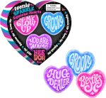 Schylling Needoh Teenie Sparkle Hearts - Sensory Squeeze Toy - Colors May Vary