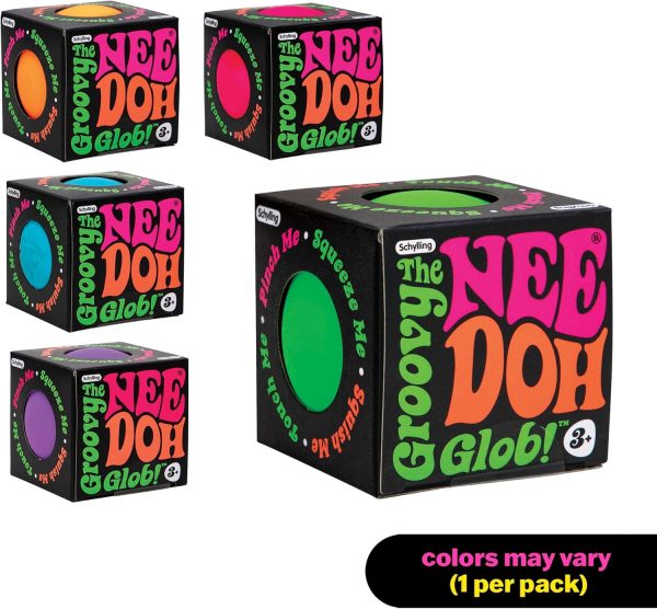 Schylling NeeDoh Original - Sensory Fidget Toy - Assorted Colors - Ages 3 to Adult . 1 Count ( Pack of 1)