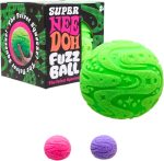 Schylling Super NeeDoh Fuzzball Stress Ball Fidget Toy - Huge 4.5 in Diameter - Jumbo Squishy Squeezy Fun - Colors Assorted (1 Per Pack)
